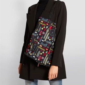 Harrods Glitter London Pocket Shopper Bag